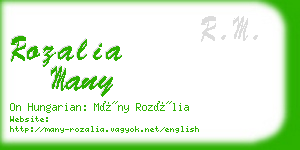 rozalia many business card